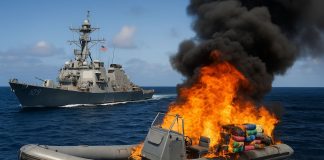 EE. UU. endurece presión sobre Maduro: F-35 a Caribe y golpe a narcolancha Narcolancha gris incautada en el Caribe durante operativo contra el Tren de Aragua vinculado al régimen de Maduro