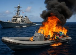 EE. UU. endurece presión sobre Maduro: F-35 a Caribe y golpe a narcolancha Narcolancha gris incautada en el Caribe durante operativo contra el Tren de Aragua vinculado al régimen de Maduro