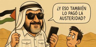 Caricatura Política: El jeque Noroña Caricatura política de Gerardo Fernández Noroña vestido como jeque árabe moderno con guayabera de lujo y la frase “¿Y eso también lo pagó la austeridad?”, firmada por CRITIKA.COM.MX.