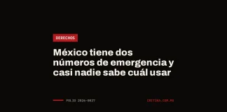 México tiene dos números de emergencia y casi nadie sabe cuál usar Portada de Critika: México tiene dos números de emergencia y casi nadie sabe cuál usar · categoría Derechos