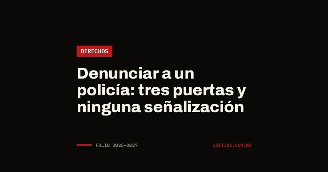 Portada de Critika: Denunciar a un policía: tres puertas y ninguna señalización · categoría Derechos