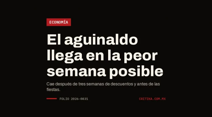 El aguinaldo llega en la peor semana posible Portada de Critika: El aguinaldo llega en la peor semana posible · categoría Economía