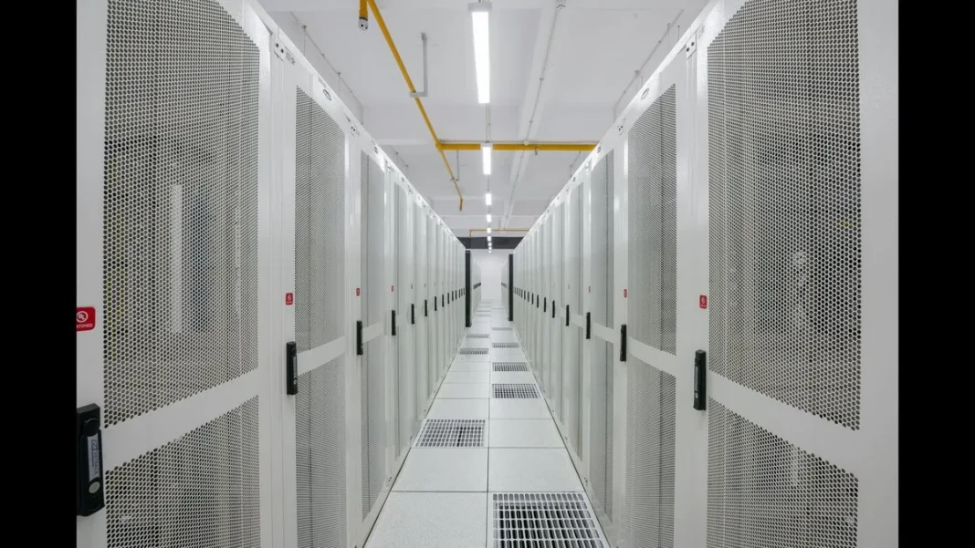 Pasillo de servidores en un centro de datos