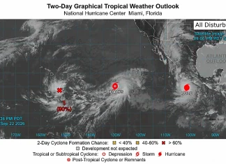 Odalys alcanzará categoría de huracán en el Pacífico este miércoles Mapa de sistemas activos en el Pacífico oriental