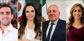 Quintana Roo 2027: no solo importa quien gane la coordinacion de Morena, sino quien gana con ella Retratos de Gino Segura, Ana Paty Peralta, Rafael Marin Mollinedo y Marybel Villegas