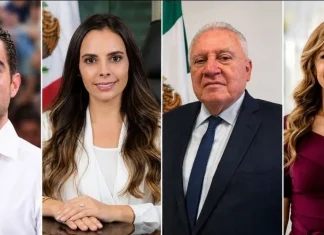 Quintana Roo 2027: no solo importa quien gane la coordinacion de Morena, sino quien gana con ella Retratos de Gino Segura, Ana Paty Peralta, Rafael Marin Mollinedo y Marybel Villegas
