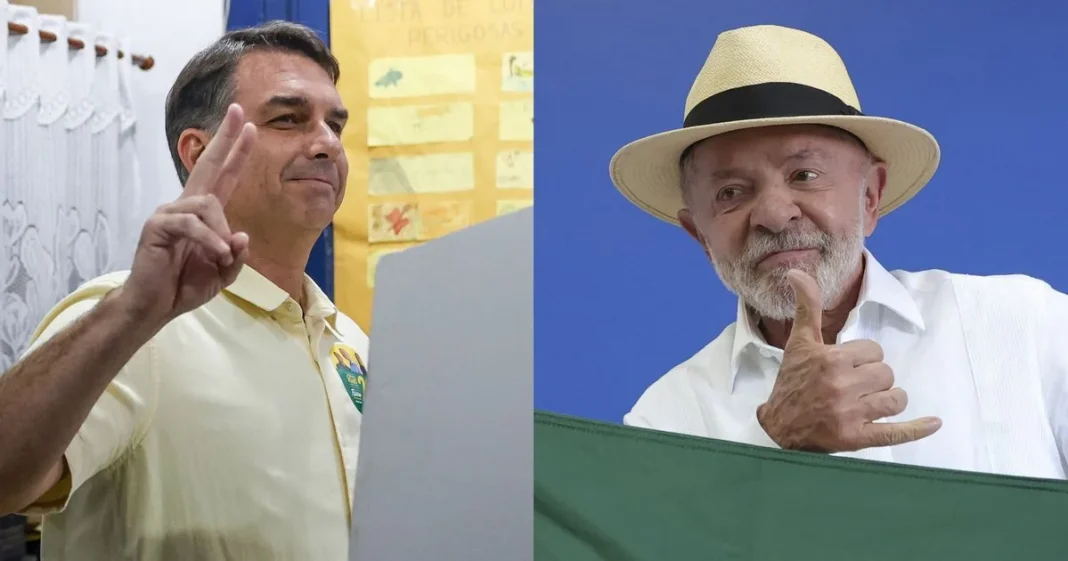 Flávio Bolsonaro y Lula da Silva, candidatos a la segunda vuelta presidencial de Brasil Flávio Bolsonaro y Lula da Silva, candidatos a la segunda vuelta presidencial de Brasil