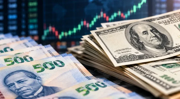 El peso cae a su peor nivel de 2026: a quién le pega y a quién le conviene Billetes de pesos mexicanos y dólares: el peso cae a su peor nivel de 2026